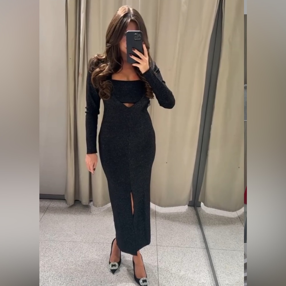 ZARA CUT OUT MIDI DRESS BLOGGER’S FAVORITE
